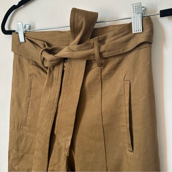 NWT Cleobella Charlotte Organic Cotton Belted Wide-Leg Pants in Camel Size XS - Picture 5 of 8